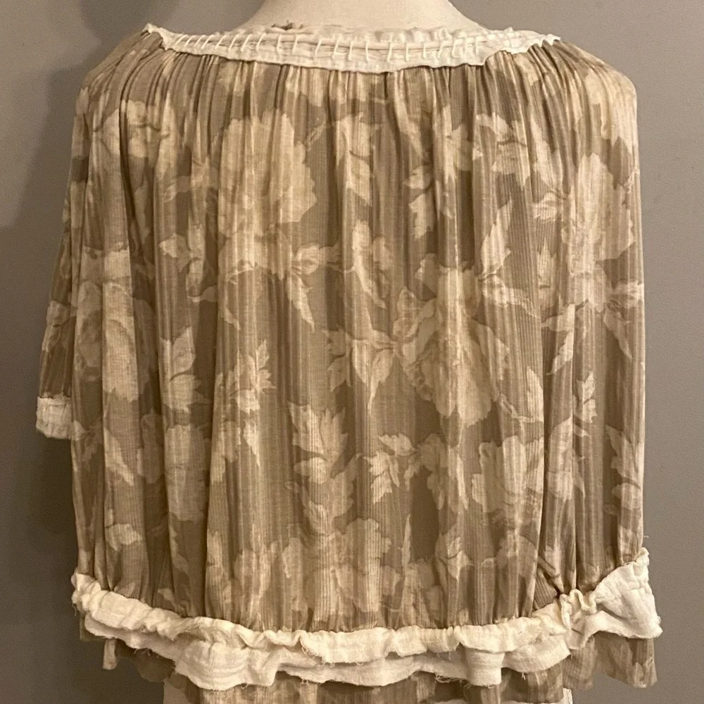 Free People Perfect Day Ribbed Ruffle Top - Picture 4 of 4